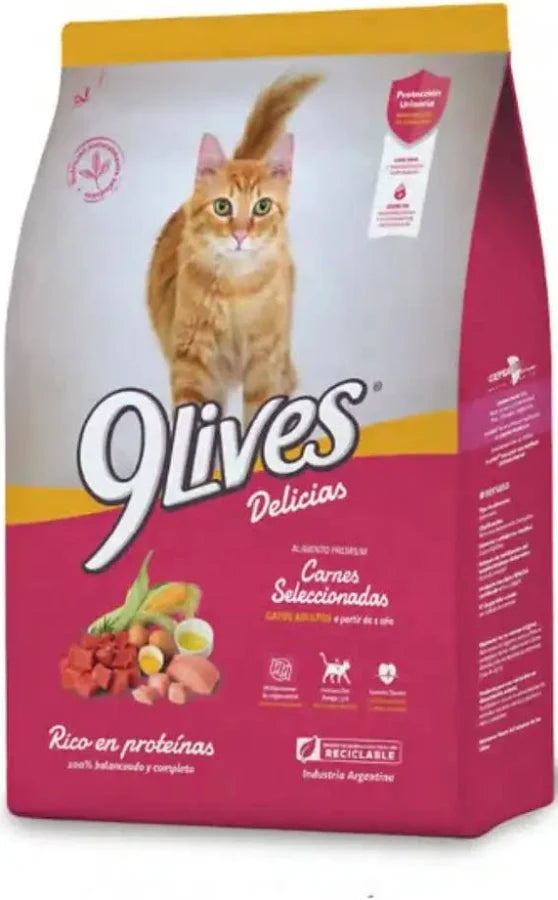 9 lives gato adulto carne 8 kg