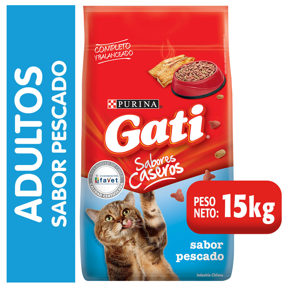 Gati Pescado 15kg Adulto