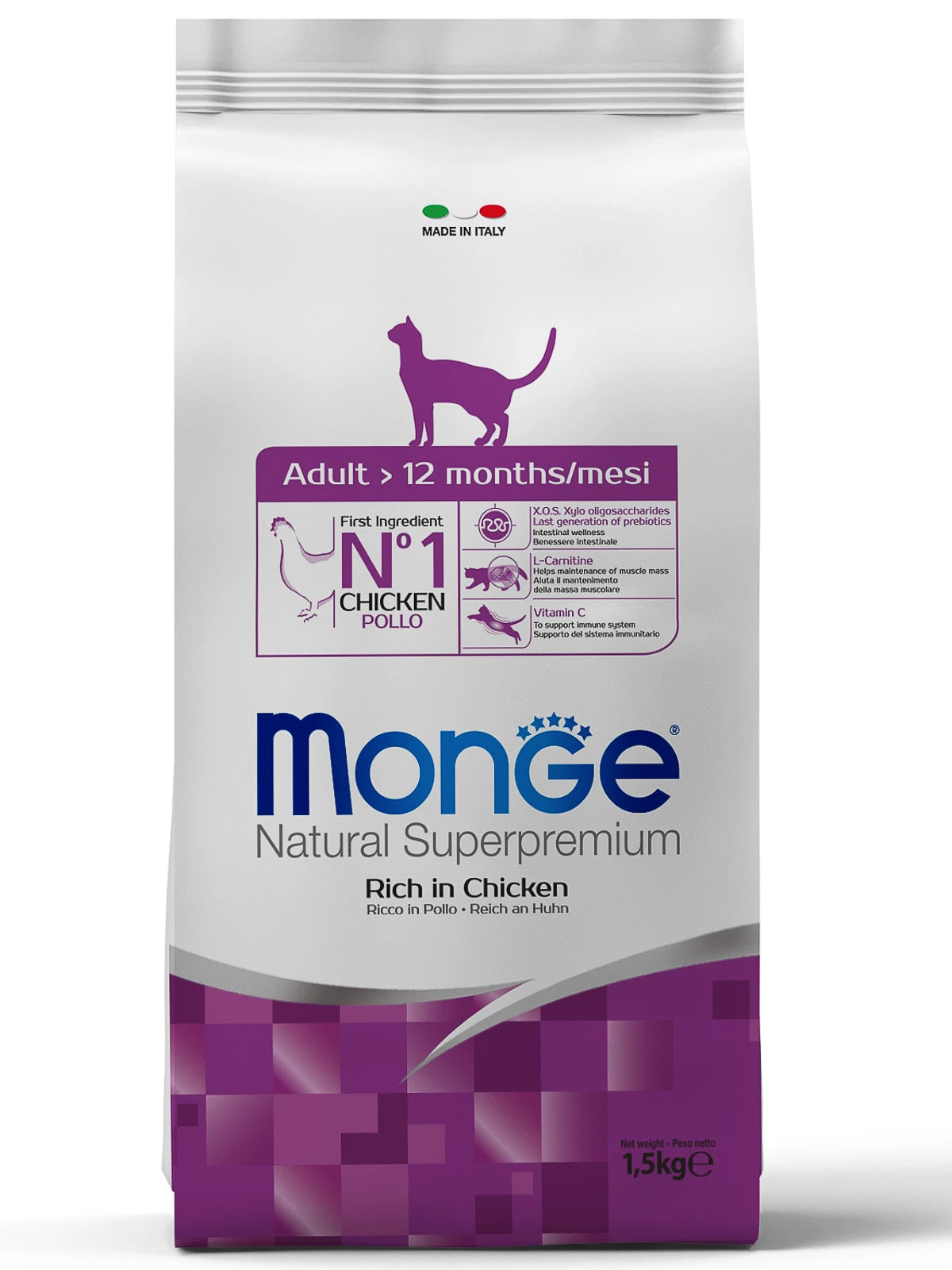 MONGE ADULTO CAT 1,5KG