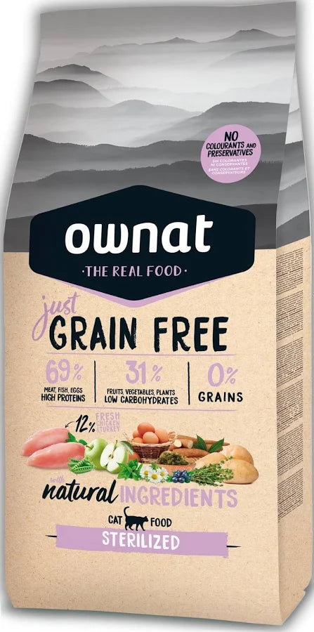 OWNAT GRAN FREE STERILIZED CAT 3 KG