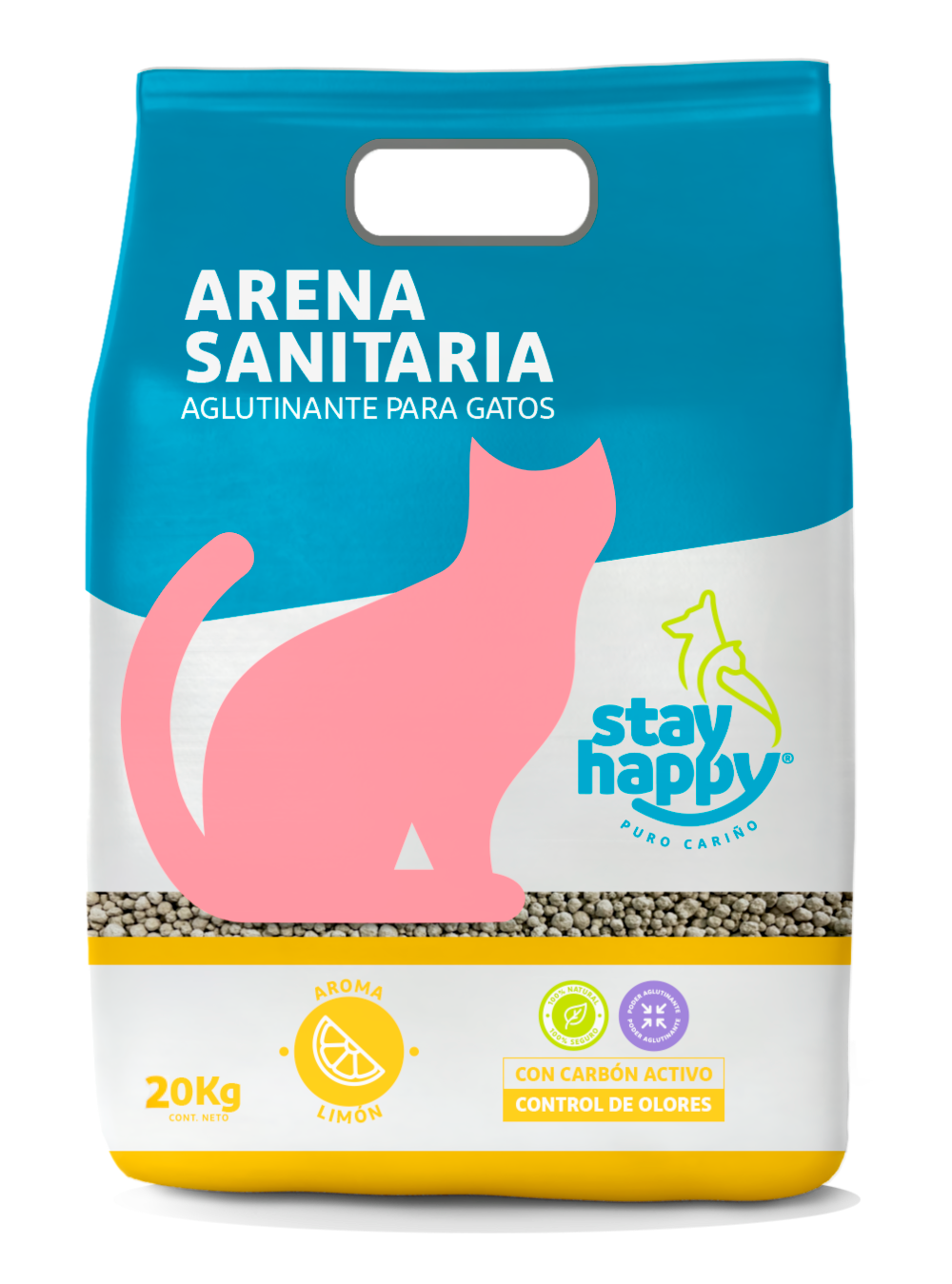 Arena Sanitaria Stay Happy Limón 20 kg