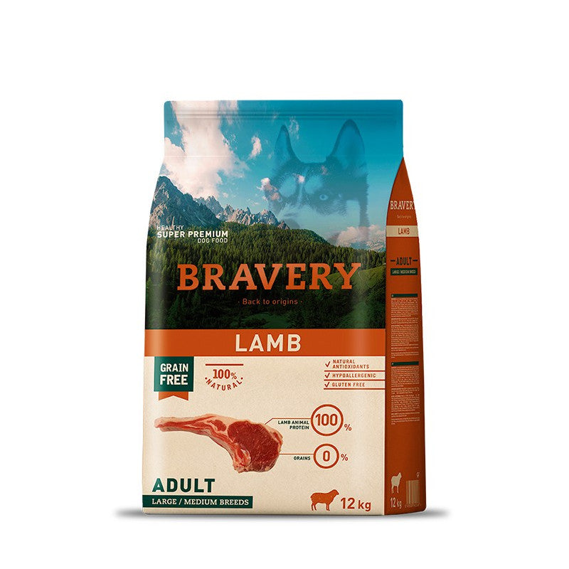 Bravery Lamb Adulto Large/Medium 12kg