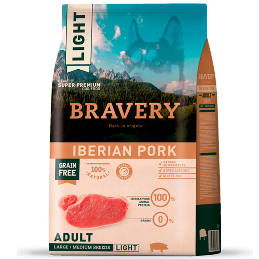 Bravery Light Iberian Pork Adulto large/Medium 4kg