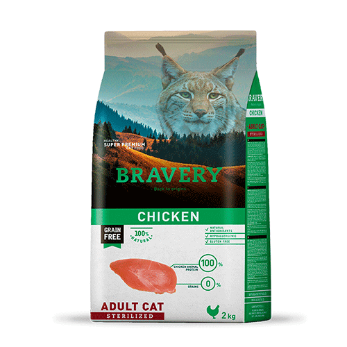 Bravery chicken adulto cat sterilized 2kg