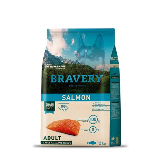 Bravery Salmon Adult Large/Medium Breeds 12kg
