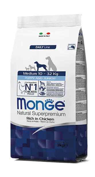 MONGE MEDIUM PUPPY &JUNIOR 12KG
