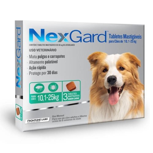 CAJA 3 COMPRIMIDOS NEXGARD 10,1 A 25 KG