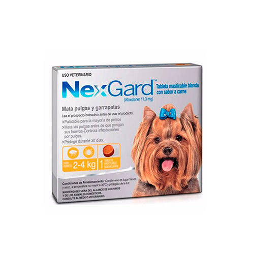 CAJA 3 COMPRIMIDOS NEXGARD 2 A 4KG