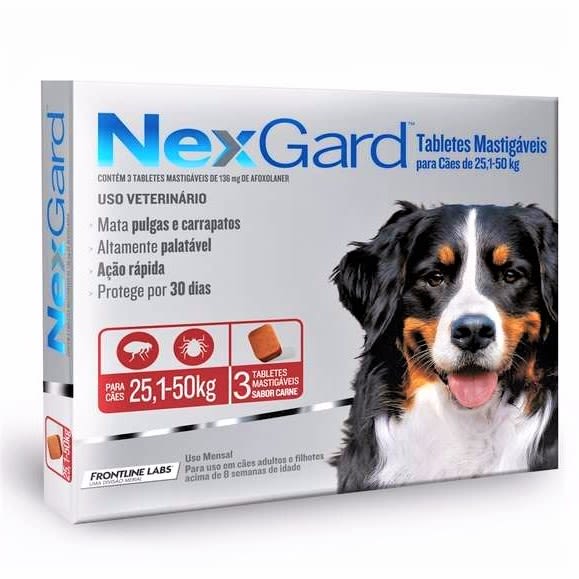 CAJA 3 COMPRIMIDOS NEXGARD 25,1 A 50 KG