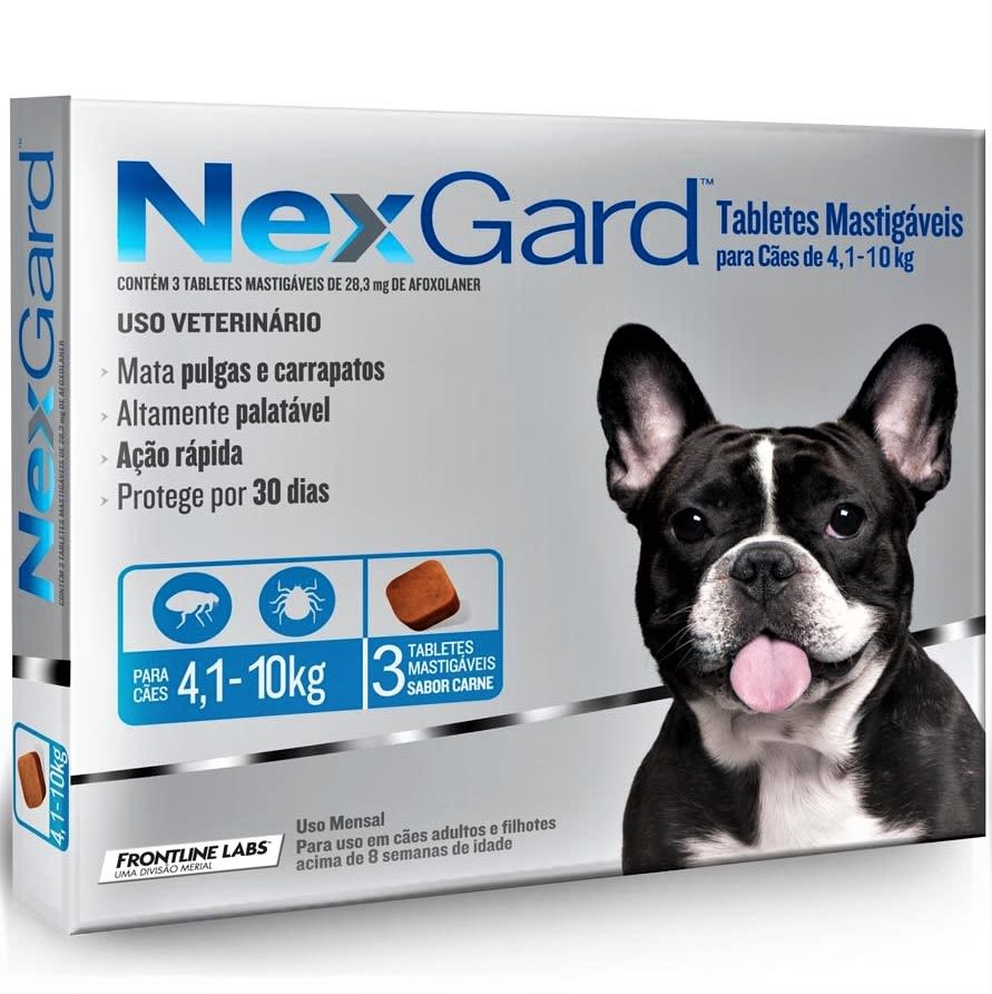 CAJA 3 COMPRIMIDOS NEXGARD 4,1 A 10 KG