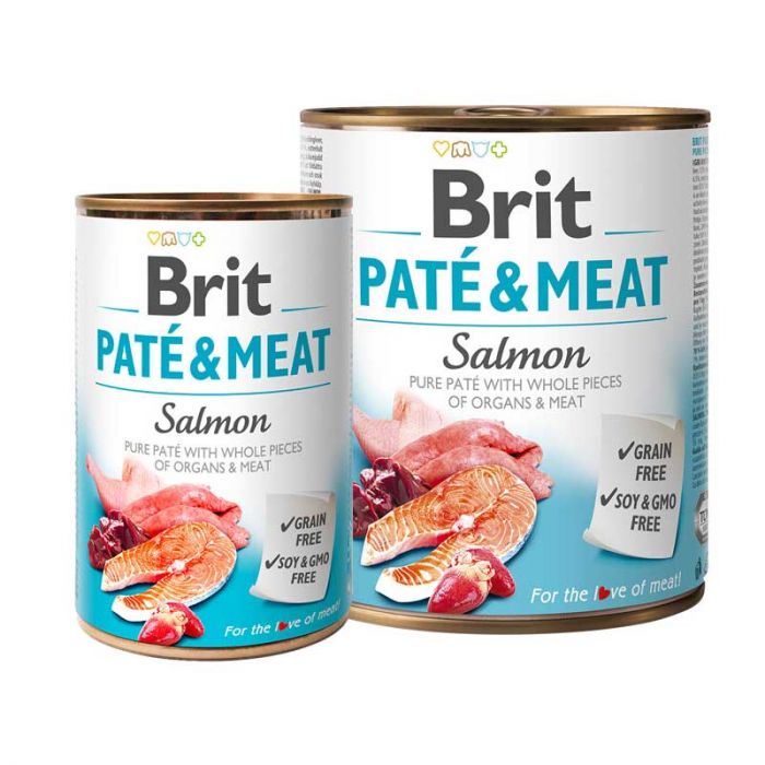 LATA BRIT PATE&MEAT SALMÓN 800G