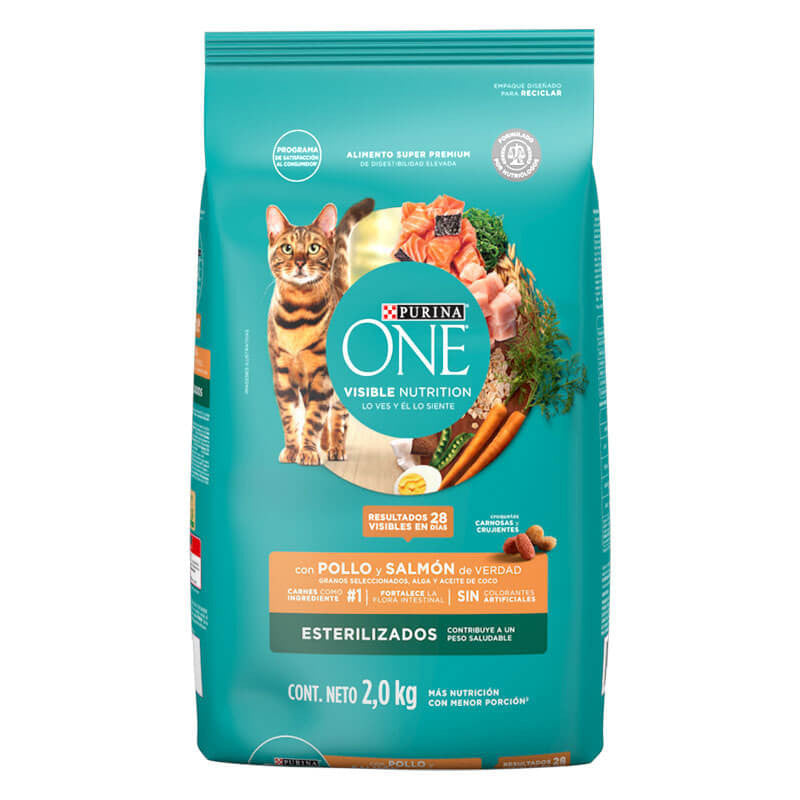 PURINA ONE GATO ESTERILIZADO POLLO Y SALMON 6KG