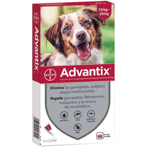 Advantix Pipeta 10 a 25kg
