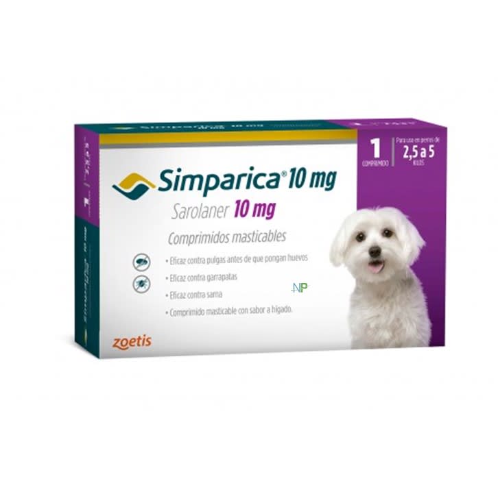 CAJA 3 COMPRIMIDOS SIMPARICA 2,5 A 5 KG